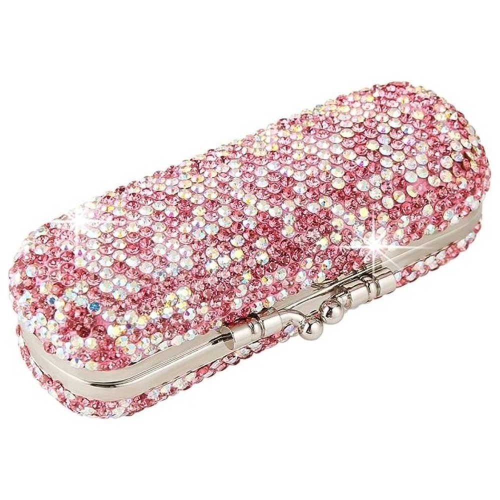 NWT Sparkling Crystal Rhinestone Bling Pink Stocking Stuffers Makeup Bru⦠- Picture 6 of 17